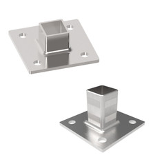 Edelstahl V2A Bodenhalter