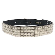 Ledergürtel 63 mm Silber