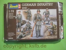 1:72 Revell #02504 Braun WKI Deutsche Infanterie Soldaten Stahlhelm Grabenkrieg
