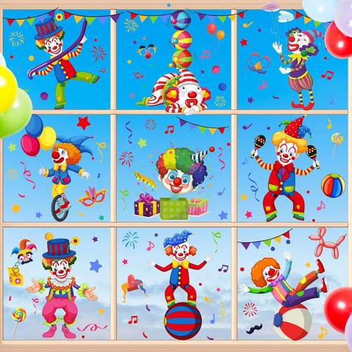 Clown fensterbilder karneval - fensterbilder,