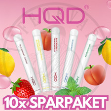 10x HQD HOOVA+ Sparpaket I Einweg E-Zigarette Vape mit 18mg Nikotin E-Liquid