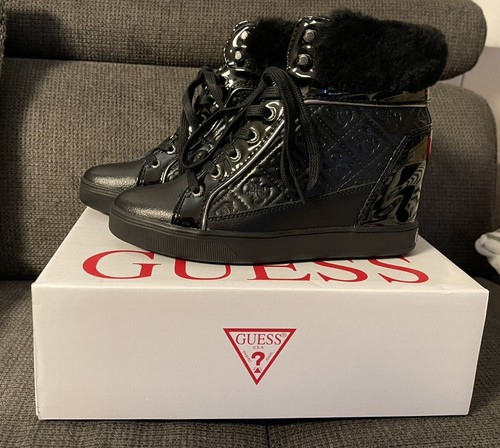Guess keilschuhe schwarz lack - guess,