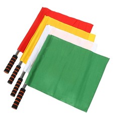  4 Pcs Schiedsrichter Fahne Rot Schiedsrichterfahnen Handsignalflagge