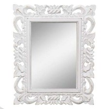 Barock Wandspiegel Spiegel Schminkspiegel Landhaus Shabby Chic Whitewash 40x50cm