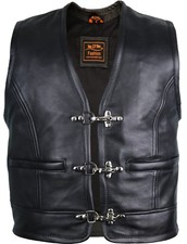 Lederkutte Rockerweste Kutte Lerderweste Motorrad Bikerweste Clubweste Chopper 