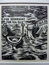 FRANS MASEREEL - Original Holzschnitt v.1966 "Hamburg" !!