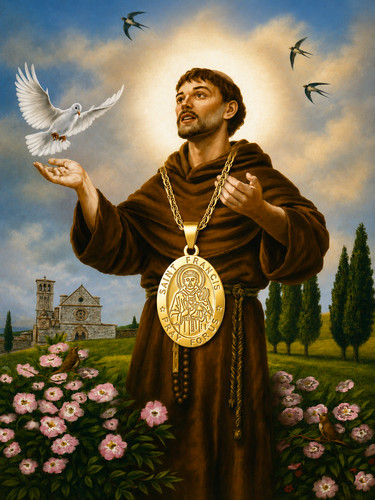 Heiliger franziskus 18k - heiliger,