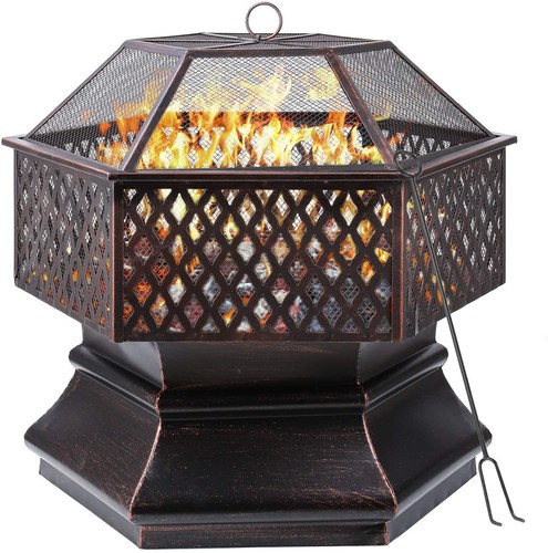 66cm sechseckige feuerstelle - 66cm,