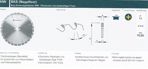 Widia bau kreissägeblatt - bau,