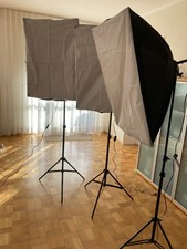 Studioleuchte Videostudio 3er Set Alu Studiolampe Stativ + Tasche