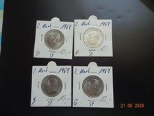 BRD 2 DM 1969 Adenauer kompletter Satz Stempelglanz