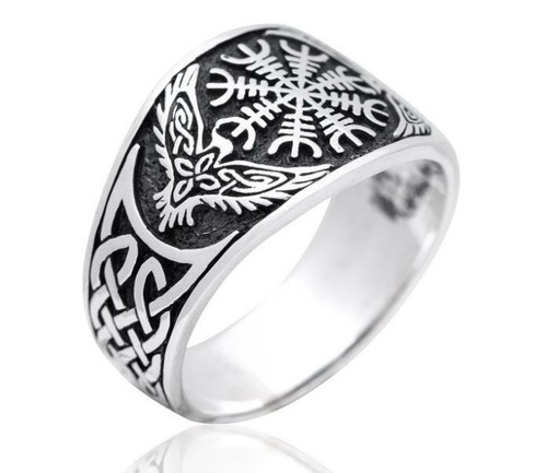 Helm awe silver ring runes - of,