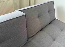 Innovation SPLITBACK 2er Schlafsofa Klappsofa Sofabett, Stoffbezug, grau