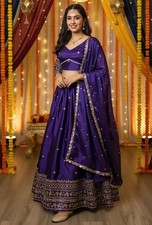 Lehenga Choli Lila Bollywood