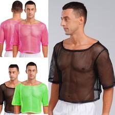 Herren mesh crop tops - mesh,
