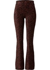Neu Leggings mit ausgestelltem Bein Gr. 44/46 Kaffeebraun Schwarz Damen Pants