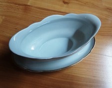 Rieber Mitterteich 674 - Porzellan - Sauciere mit Goldrand - Wellenrand