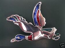 Brosche Anstecknadel Gans Flugente Gänserich Silberfarben 5cm aus Ladenauflösung