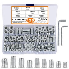 Einschraubmutter M5 M6 M8 M10 Holz Gewindeeinsatz Schraubmuttern Set 125 Teile