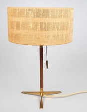 DM. 5806 Temde Tischleuchte - original Sisalschirm 60er Jahre ca. 46 cm hoch
