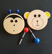 Haba für Jako-O Kinder Garderobe 2-Haken Set Nasimir & Karlchen Holz Aufhänger