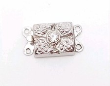 Perlen Ketten-Verschluss 835er Silber Kettenschloss NEU Kastenschloss Versschluß