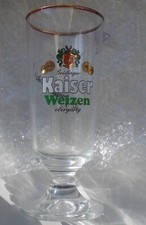1 Kaiser Kumpf Weizenbierglas aus Geislingen Weissbier 0,3 Liter mit Goldrand