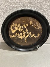 Antikes Emailfoto Feier um ca