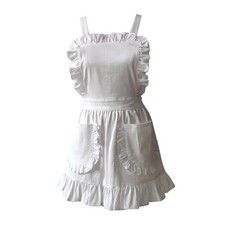 Weiße Rüschen Maid Apron