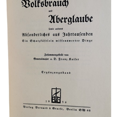 Uralt volksbrauch aberglaube - &,