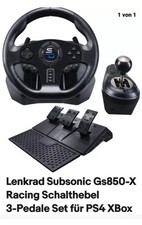Gaming Lenkrad Gs850-X/XS  Racing Schalthebel 3-Pedale Set PS 4Neuwertig, Window