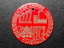 Plakette Cunewalde 750 Jahre 1972 Motorenwerk Umgebinde Abzeichen Oberlausitz