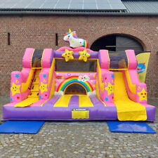 Hüpfburg mit Rutsche, Tunnel und Höhle kaufen Einhorn 2 Jahre Garantie