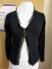 schwarze Massimo Dutti Edge to Strickjacke in Gr. 34 UK