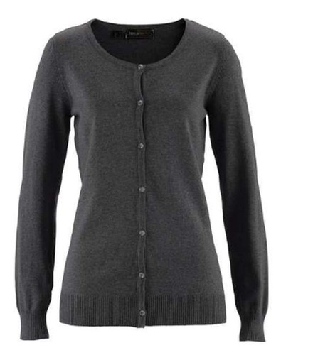 Damen strickjacke grau meliert - damen,