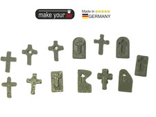 H0 Grabsteine Kreuze 1:87  Friedhof Kirchen Deko