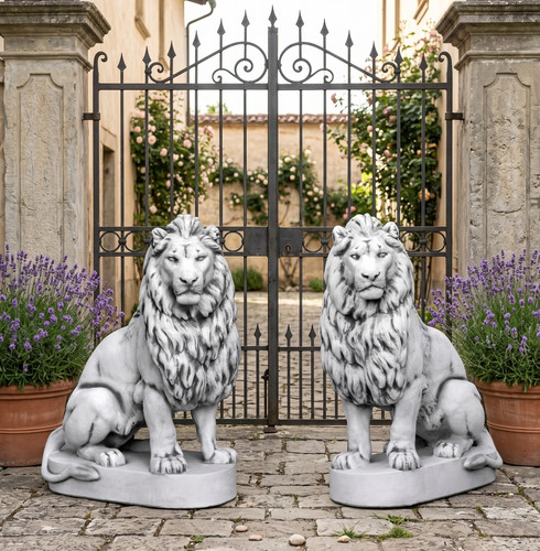 Steinfigur löwen 135 x - löwen,