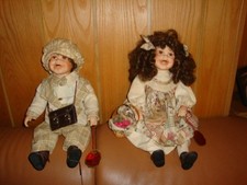 2 Kim Porzellanpuppen mit Zertifikat Pärchen Sammlerpuppen