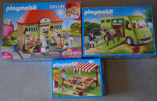Playmobil Konvolut 70016 Blumenladen +6928 Pferdetransporter + 6121 Gemüsestand