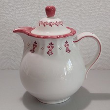SMF Schramberg Keramik Modell WIEN Kaffeekanne ca. 1,3L. Rosa Blüten Handgemalt