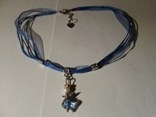 Auktion: Halskette mit einem Schutzengel-Anhänger mit Kristall ca.2,4cm