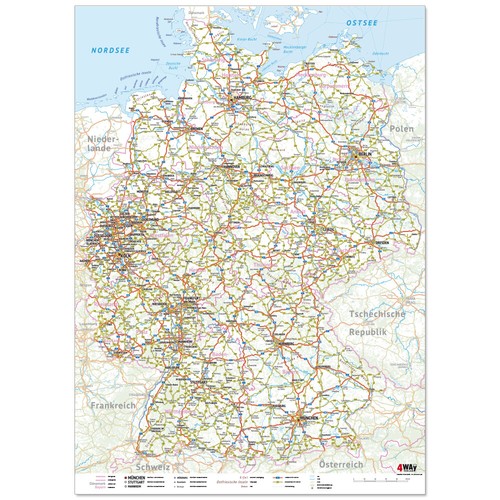 Mega große deutschlandkarte - mega,