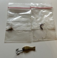 3 Alte Kunstköder 2 Fliegen +1 Zocker -Vintage -Sammler-Angler -Fliegenfischen