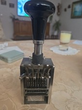 Antiker Pagnierstempel Nummerierstempel, Numeroteur, Zahlenstempel, 10-stellig