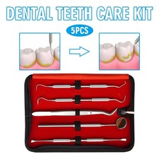 5x Dental Set Zahnarzt Instrumente Zahnsonde Zahnpflege Zahnreinigung Werkzeuge