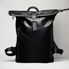 Leather backpack , Computer