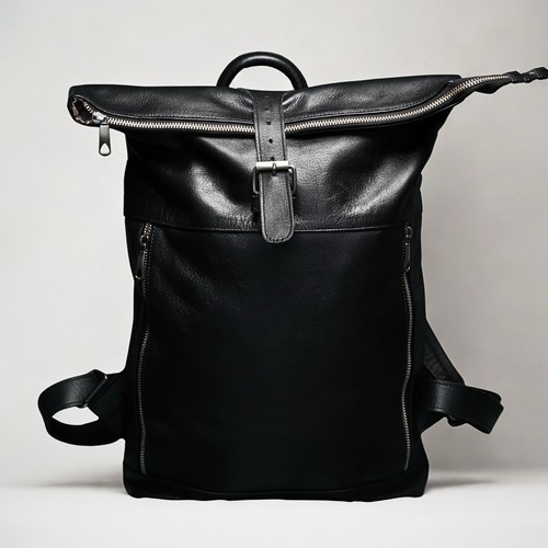Leather backpack computer - leather, ,