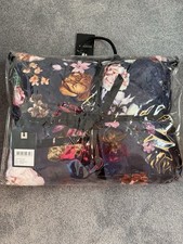 Essenza Plaid Floral dunkelblau 135 x 170 cm *wie neu*