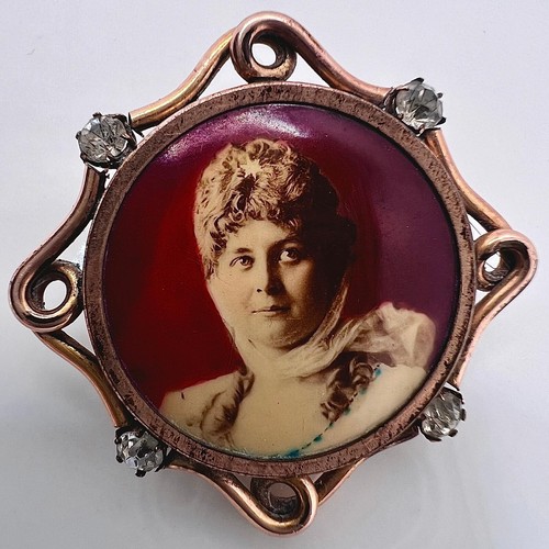 Vintage foto brosche mit - vintage,