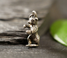 Tierischer Silber Anhänger Für Bettelarmband Figur Bär Wappen Berlin Plastisch